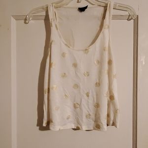 Cream cropped tank